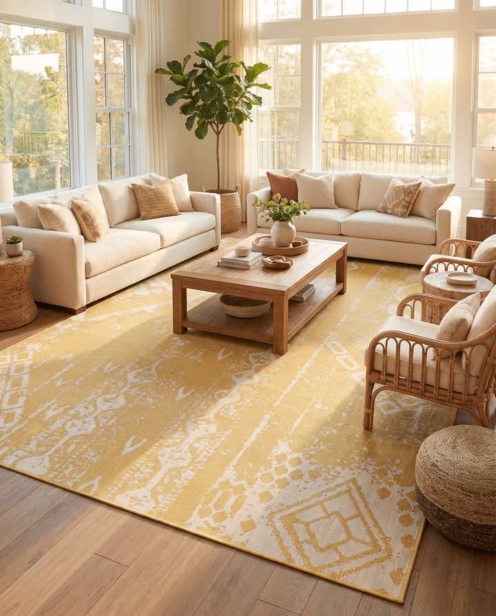 10' x 13' Easy-Clean Bohemian Indoor / Outdoor Rug