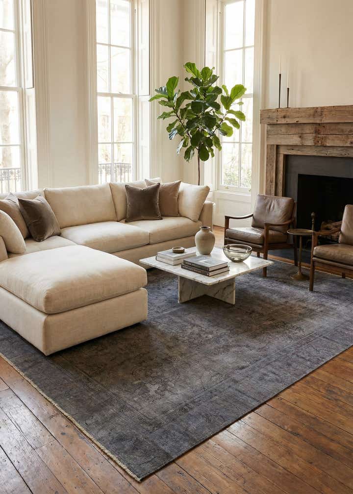 9' 1 x 12' 1 Hand Knotted Ultra Vintage Persian Wool Rug