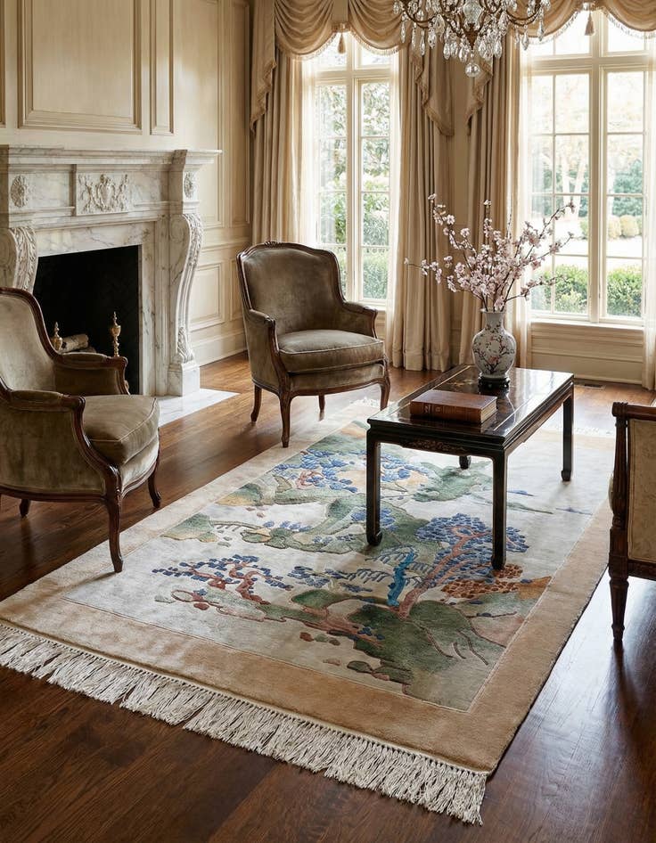 Detail image of 2' x 4' China Silk Rug