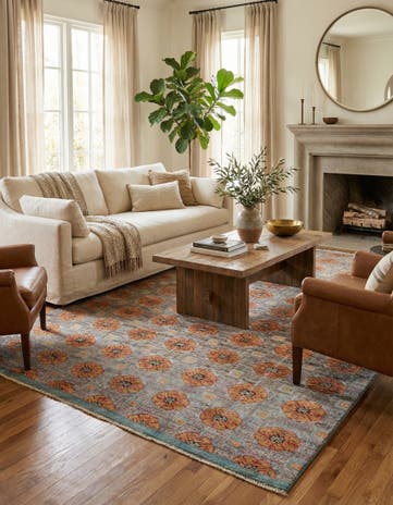 6' 6 x 10' 6 Hand Knotted Darya Wool Rug