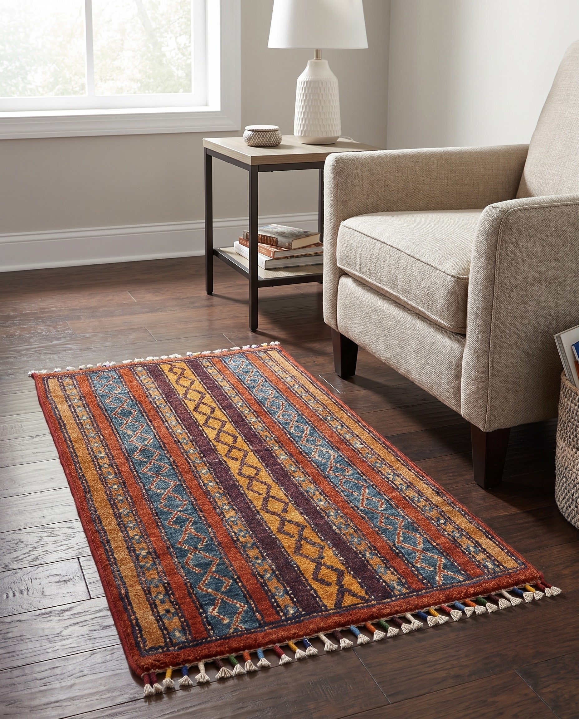 1' 9 x 3' 3 Hand Knotted Kazak Rug