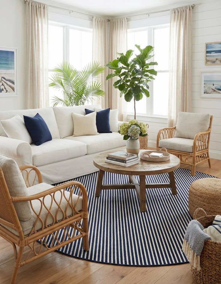 Detail image of 10' x 10'  Washable Sabrina Soto Indoor / Outdoor Round Rug