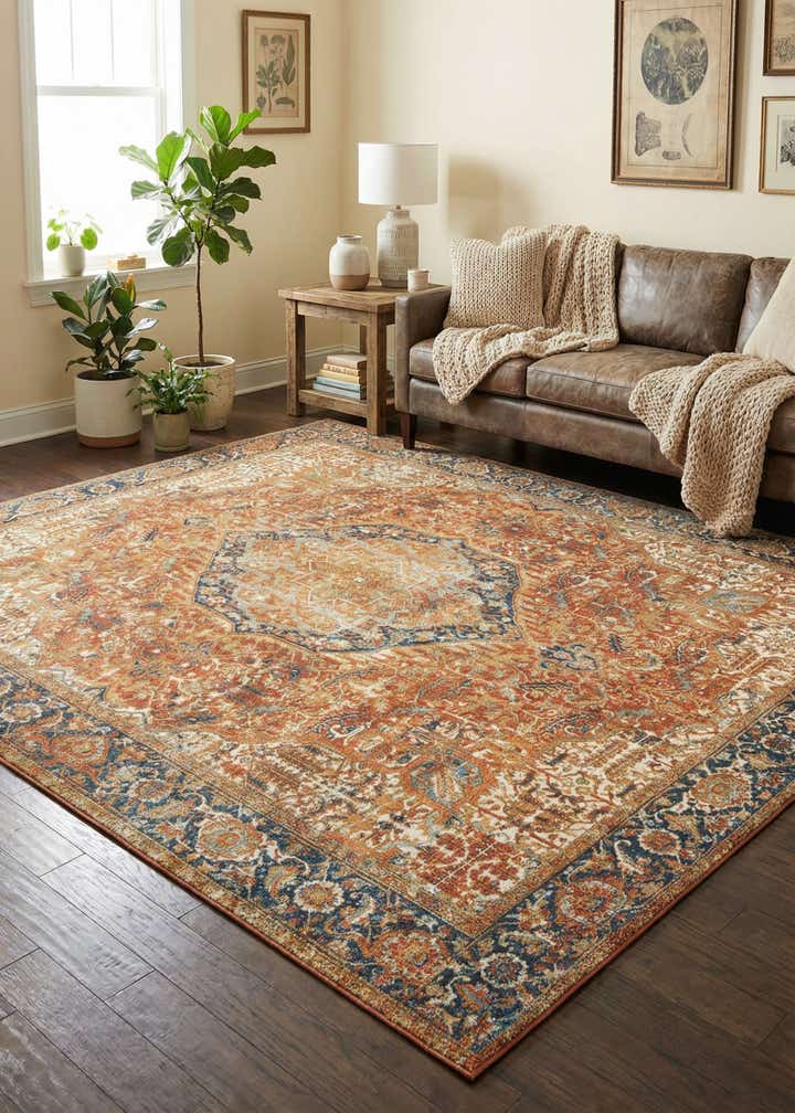 10' x 12' Easy-Clean Traditional Indoor / Outdoor Rug