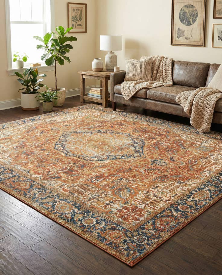 Detail image of 10' x 12' Easy-Clean Traditional Indoor / Outdoor Rug