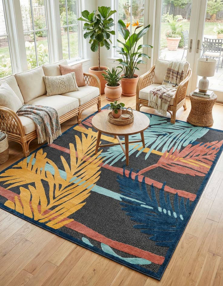 Detail image of 7' 10 x 10' Easy-Clean Belize Indoor / Outdoor Rug