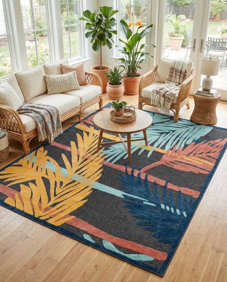 Detail image of 7' 10 x 10' Easy-Clean Belize Indoor / Outdoor Rug