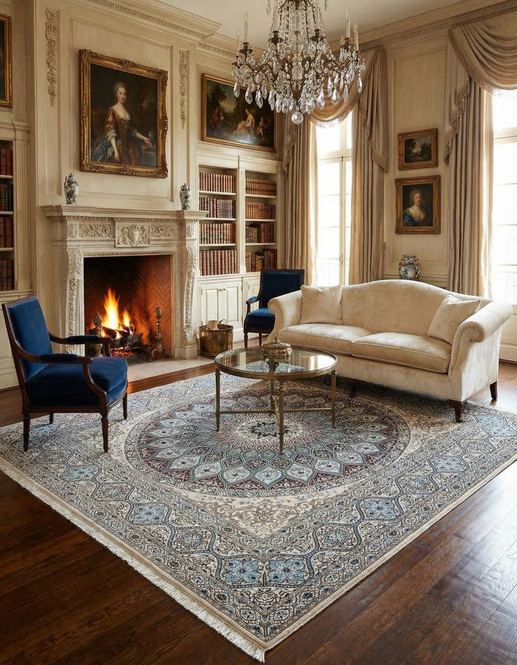 Detail image of 8' 6 x 8' 6 Nain Square Rug