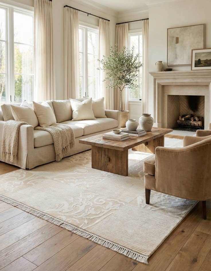 Detail image of 5' 7 x 8'  Hand Knotted Darya Rug