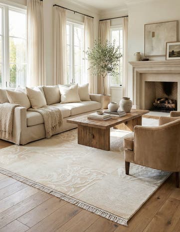 5' 7 x 8' Hand Knotted Darya Rug