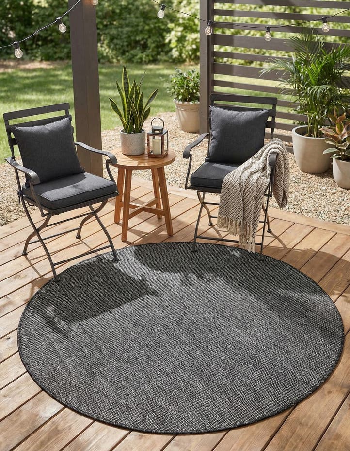 4' x 4' Easy-Clean Solid Indoor / Outdoor ...