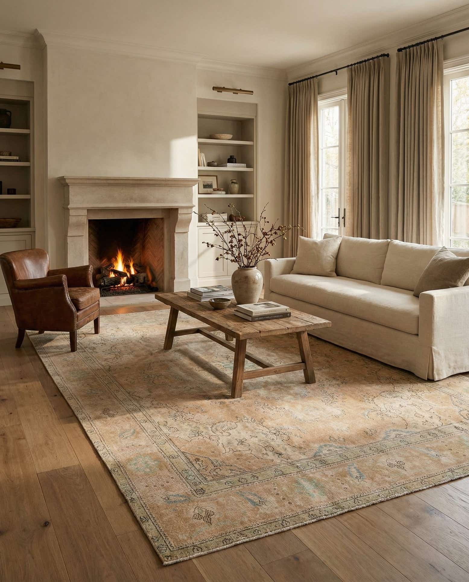 9' 3 x 12' 5 Hand Knotted Ultra Vintage Persian Wool Rug