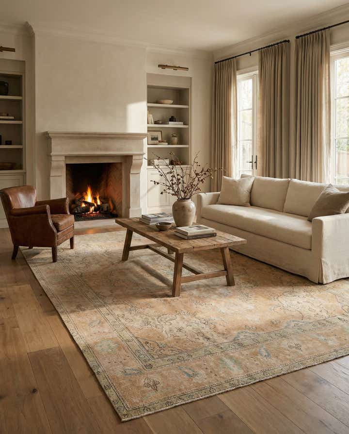 9' 3 x 12' 5 Hand Knotted Ultra Vintage Persian Wool Rug