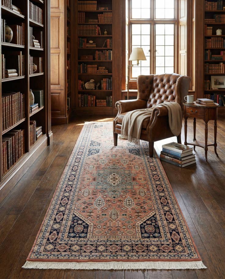 Detail image of 5' 2 x 9' 9 Hand Knotted Bokhara Oriental Wool Runner Rug