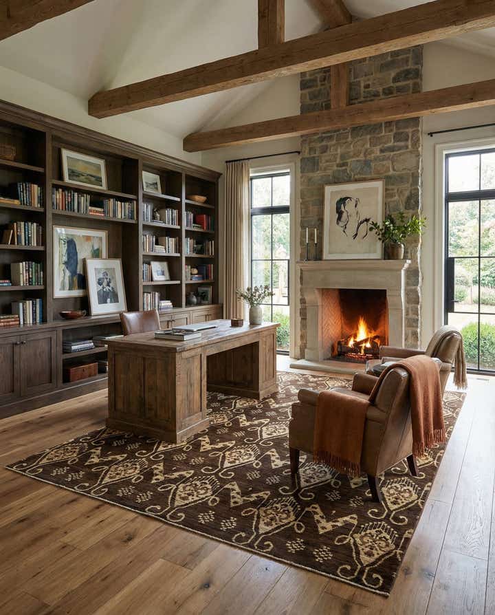 6' 10 x 9' 10 Hand Knotted Ikat Rug