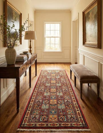 2' 6 x 6' 8 Hand Knotted Qom Persian Runner Rug