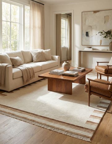6' 6 x 9' 9 Hand Knotted Darya Wool Rug