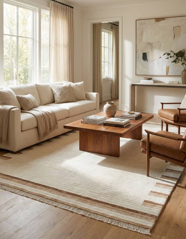 Detail image of 6' 6 x 9' 9  Hand Knotted Darya Wool Rug