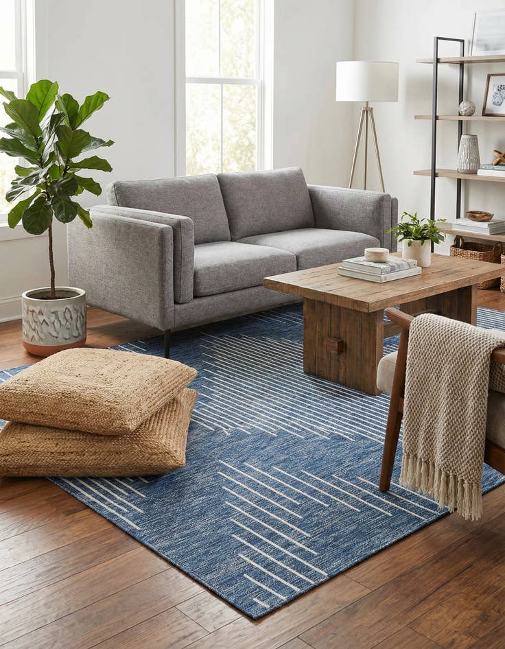 Detail image of  6' x 9'  Washable Modern Indoor / Outdoor Rug