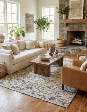 5' x 7' 5 Hand Knotted Moroccan Wool Rug
