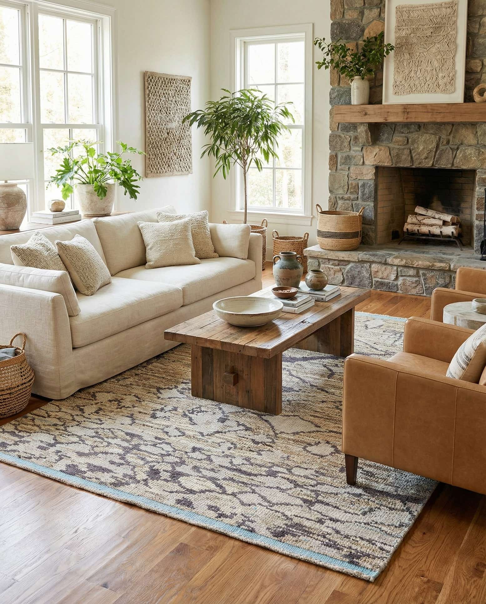5' x 7' 5 Hand Knotted Moroccan Wool Rug