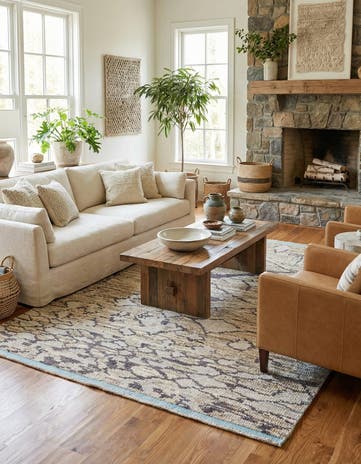 5' x 7' 5 Hand Knotted Moroccan Wool Rug