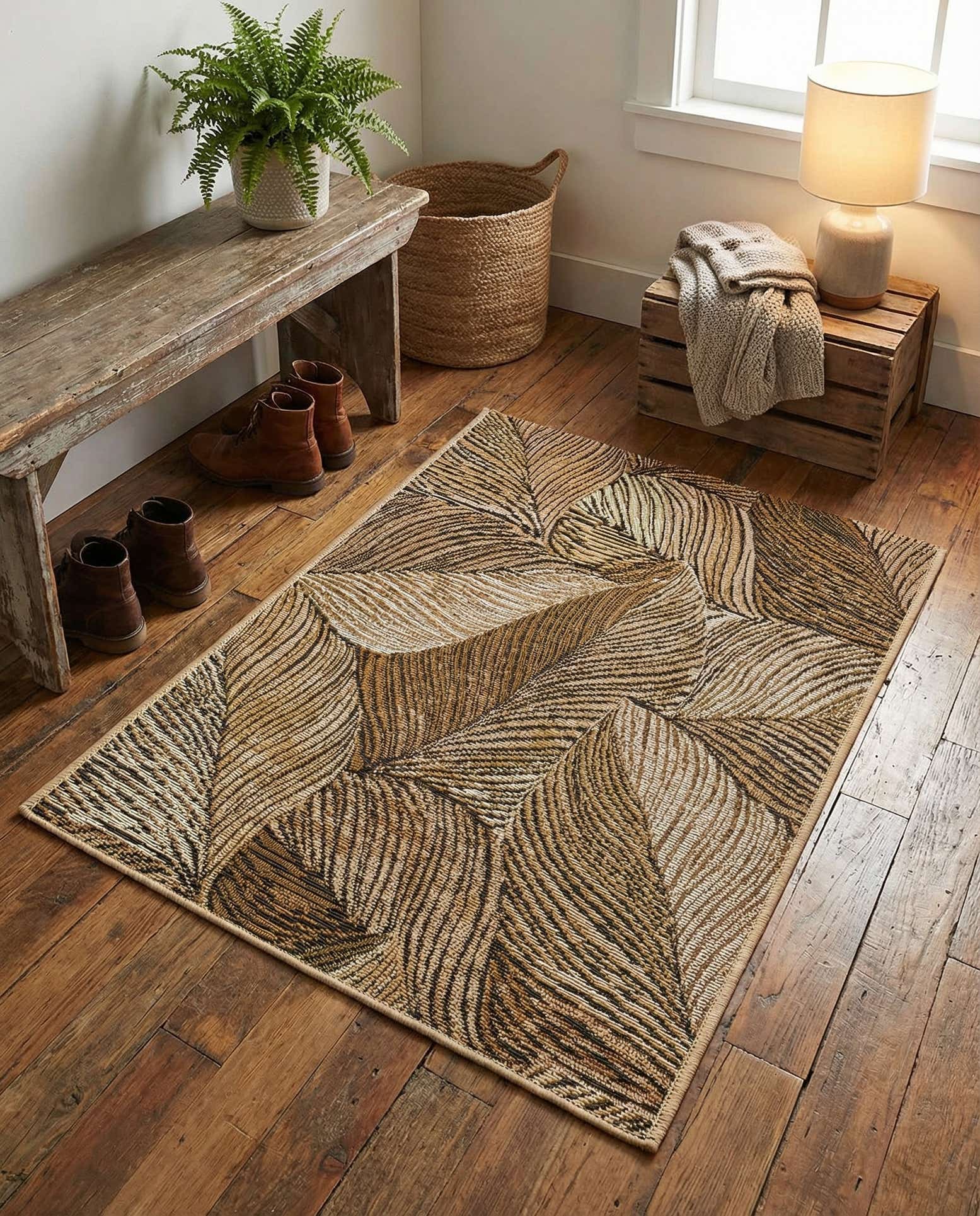 2' x 3' Easy-Clean Botanical Indoor / Outdoor Rug
