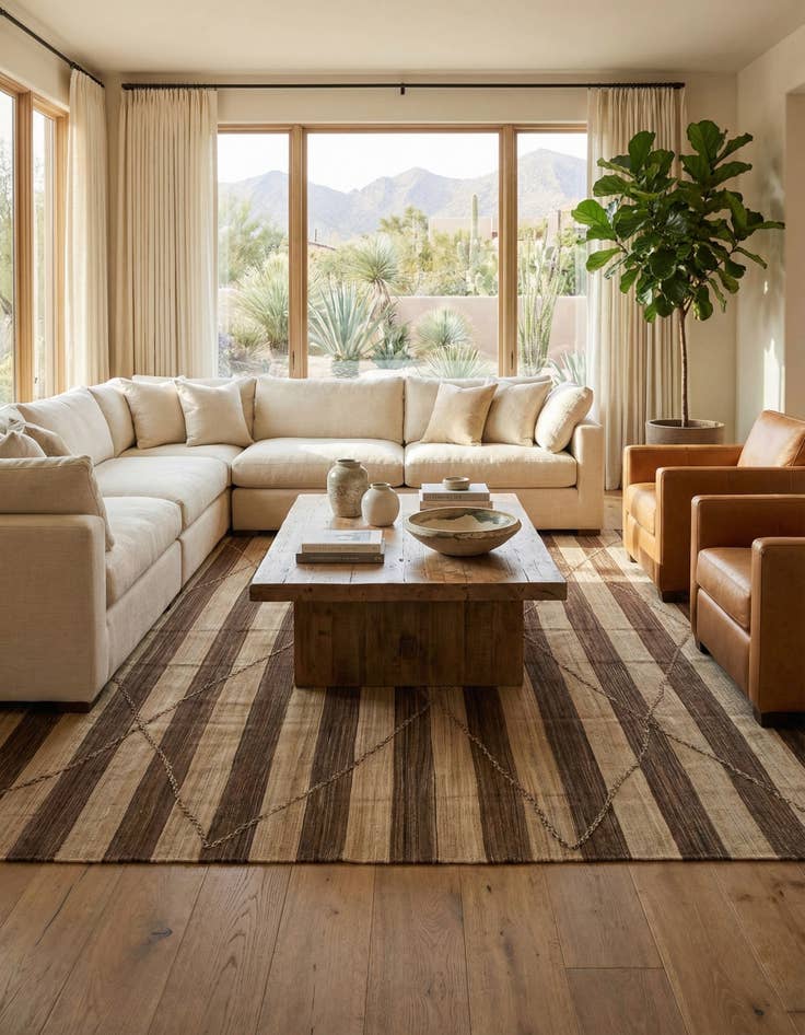 Detail image of 13' 2 x 13' 8  Hand Knotted Moroccan Wool Square Rug