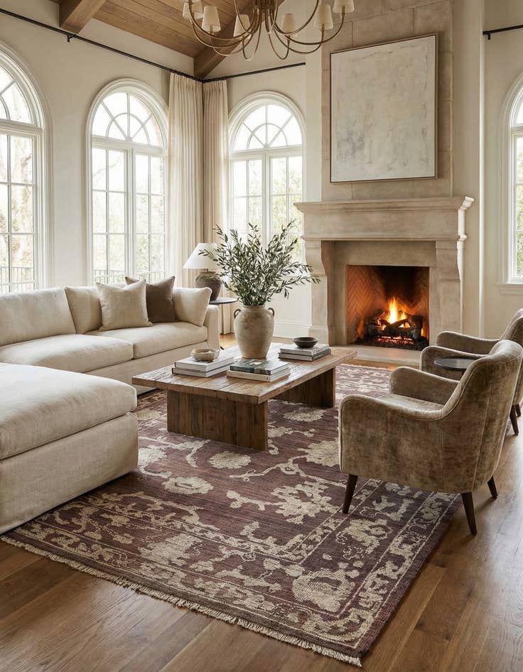 Detail image of 8' 9 x 12' 2  Hand Knotted Oushak Wool Rug