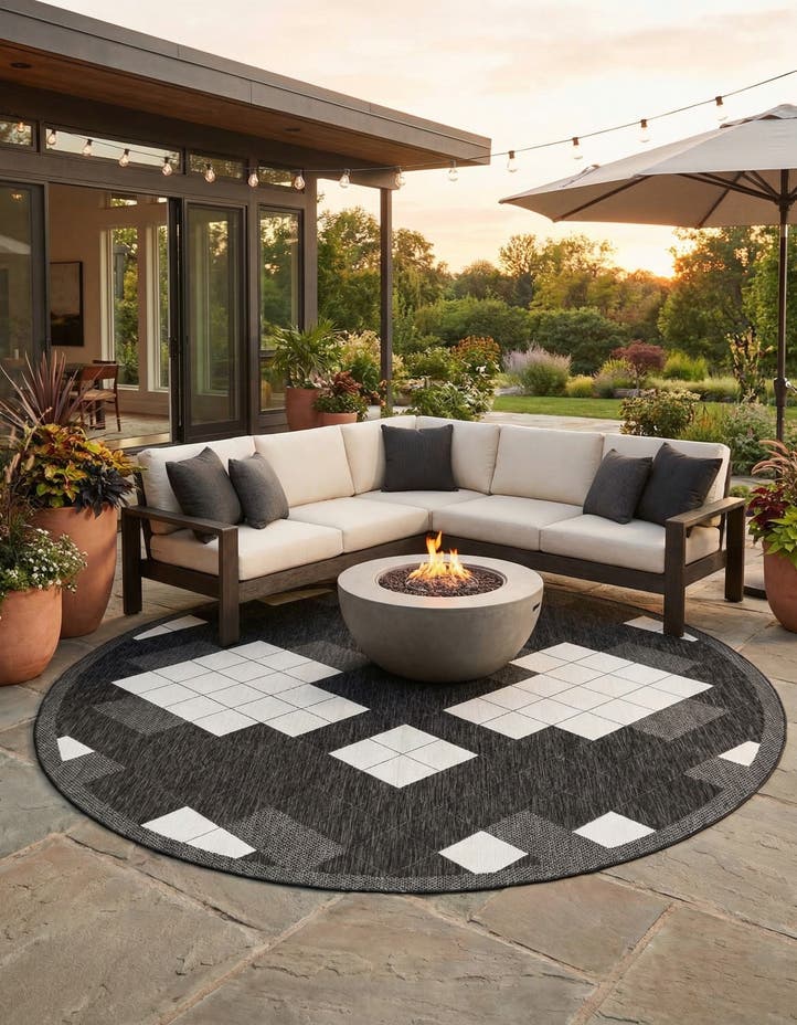 12' x 12' Easy-Clean Modern Indoor / Outdoor...