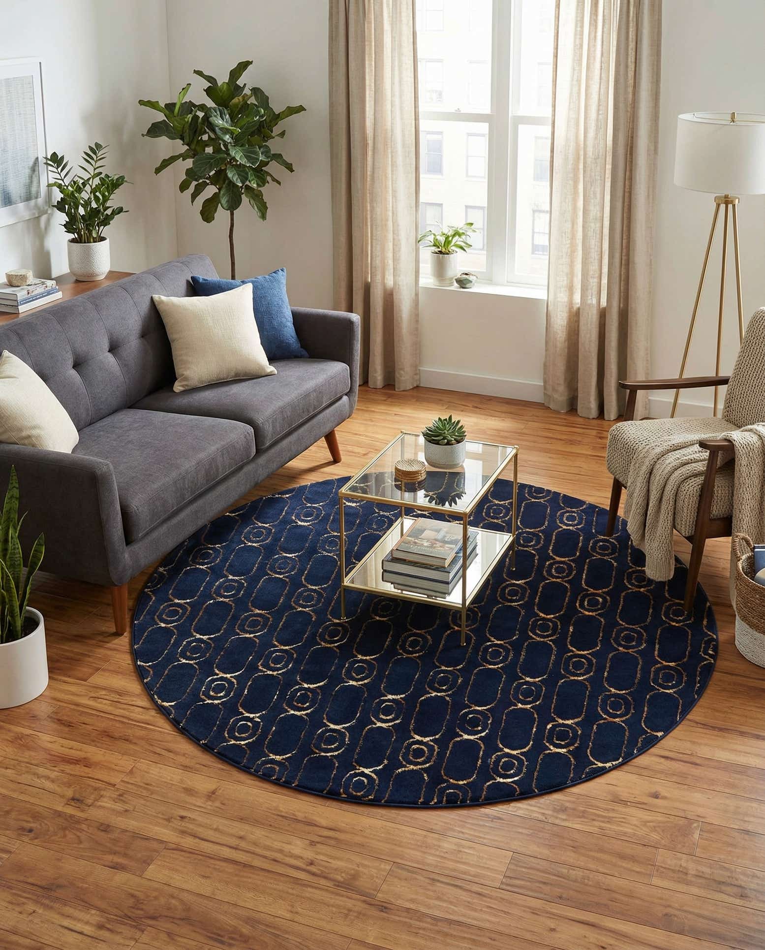 6' x 6' Vogue Geo Round Rug