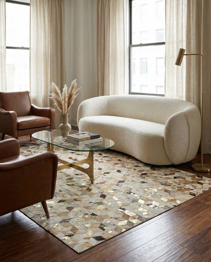 5' 3 x 8' 1 Cowhide - Patchwork Rug
