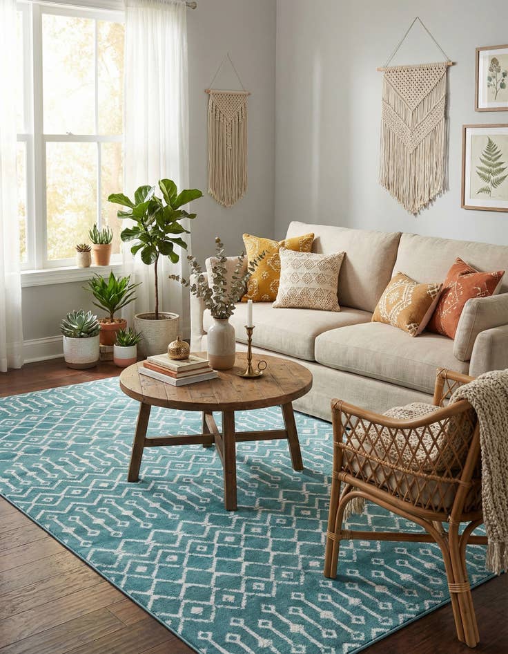 Detail image of  7' x 10' Kasbah Trellis Rug