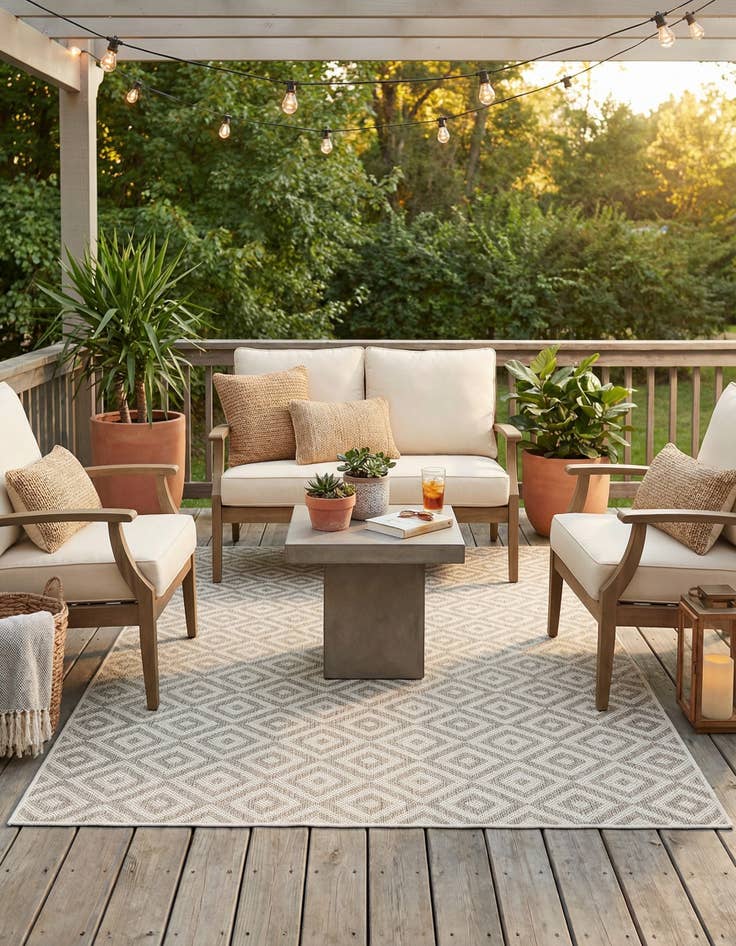 Detail image of  4' x 6'  Washable Jill Zarin Costa Rica Indoor / Outdoor Rug