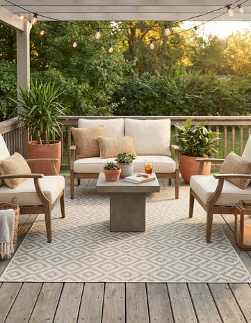 4' x 6' Easy-Clean Jill Zarin Costa Rica Indoor / Outdoor Rug