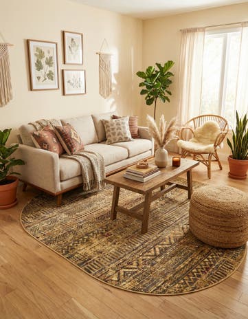 5' 3 x 8' Saturn Oval Rug