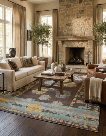 10' x 14' 6 Hand Knotted Darya Wool Rug