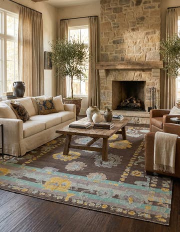 10' x 14' 6 Hand Knotted Darya Wool Rug