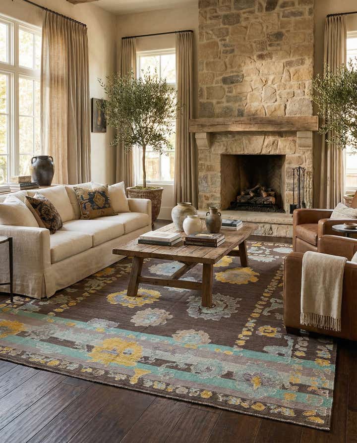 10' x 14' 6 Hand Knotted Darya Wool Rug