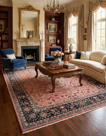 8' 1 x 11' 9 Sarough Wool Rug