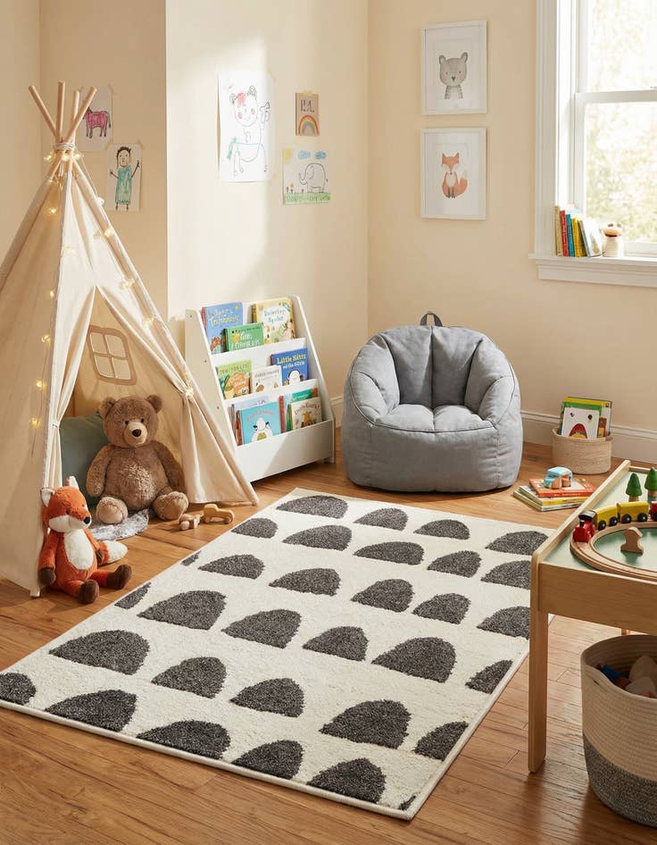 Detail image of 2' 2 x 3' Whimsy Kids Rug