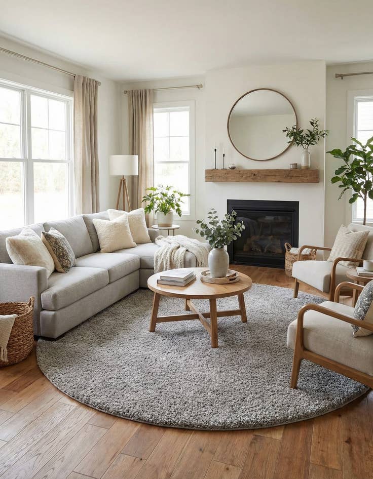 Detail image of  10' 2 x 10' 2 Everyday Shag Round Rug