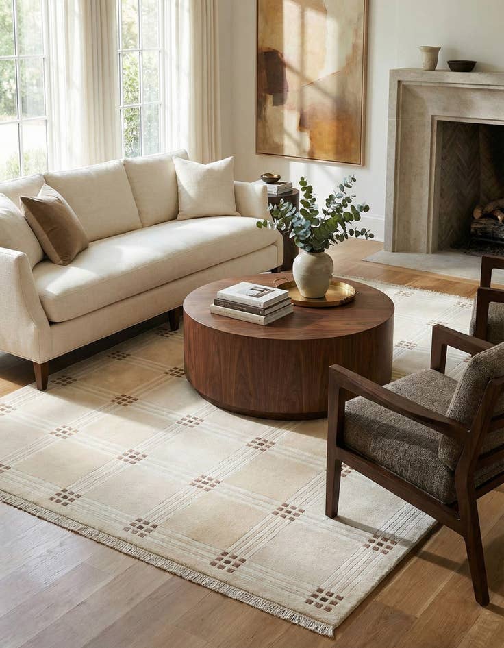 Detail image of 6' 7 x 9' 11  Hand Knotted Darya Wool Rug