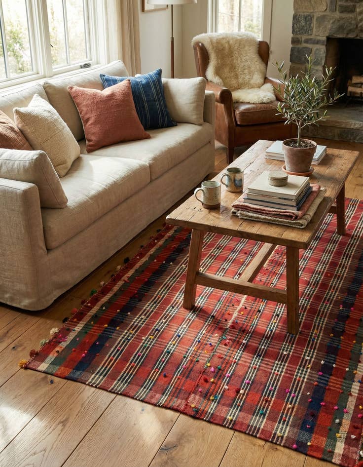 Detail image of  4' 1 x 7' Jajim Rug