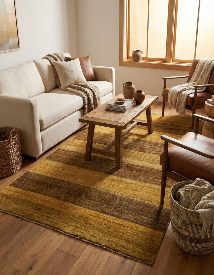 Detail image of 3' 11 x 5' 10  Hand Knotted Modern Ziegler Oriental Rug