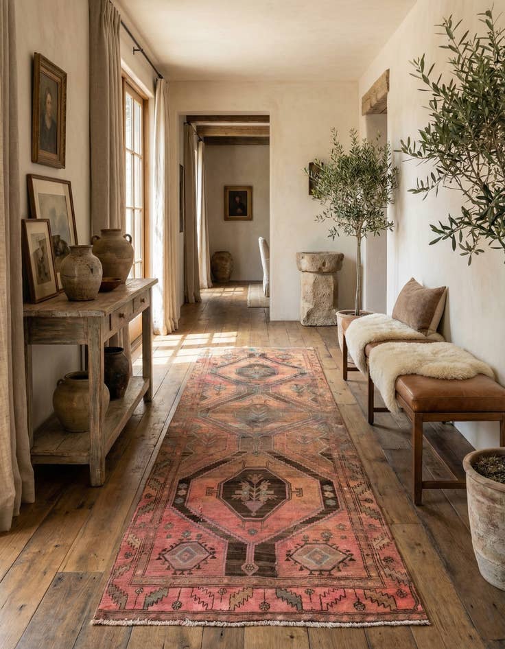 Detail image of  4' x 10' 1  Hand Knotted Ultra Vintage Persian Wool Runner Rug