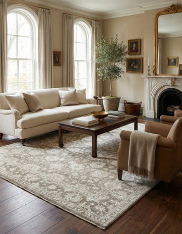 5' 7 x 7' 10 Hand Knotted Peshawar Ziegler Rug