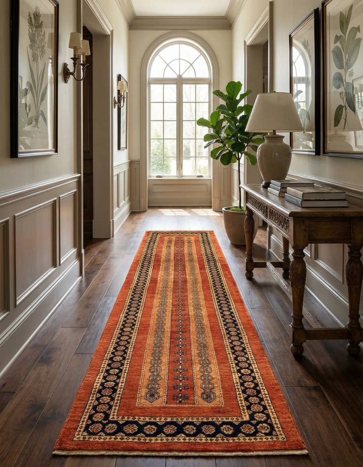 Detail image of 2' 8 x 13' 3 Luribaft Wool Runner Rug