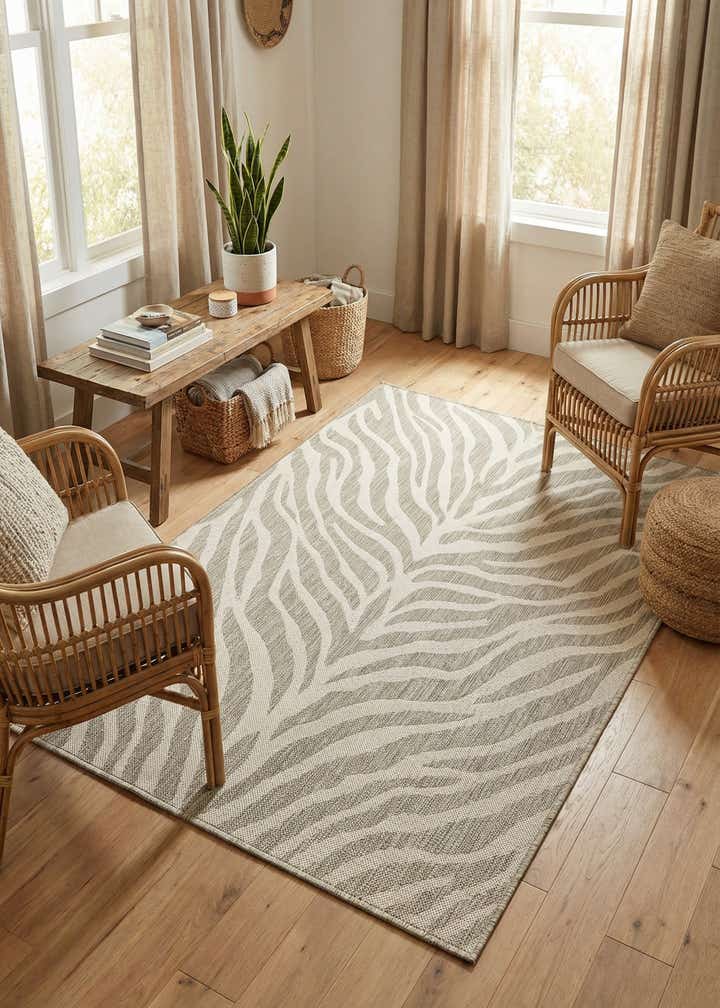 4' x 6' Easy-Clean Safari Indoor / Outdoor Rug