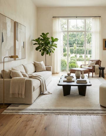 6' 6 x 9' 9 Hand Knotted Darya Wool Rug