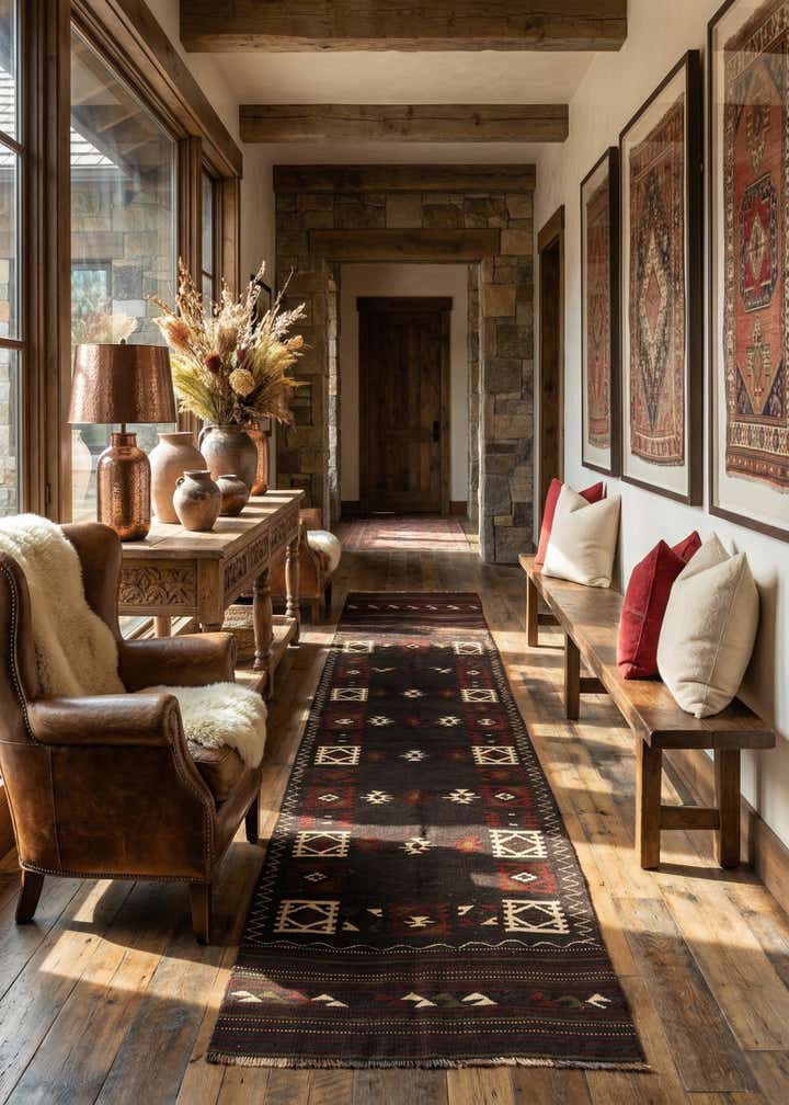 3' 3 x 10' 10 Hand Woven Kilim Afghan Wool Runner Rug